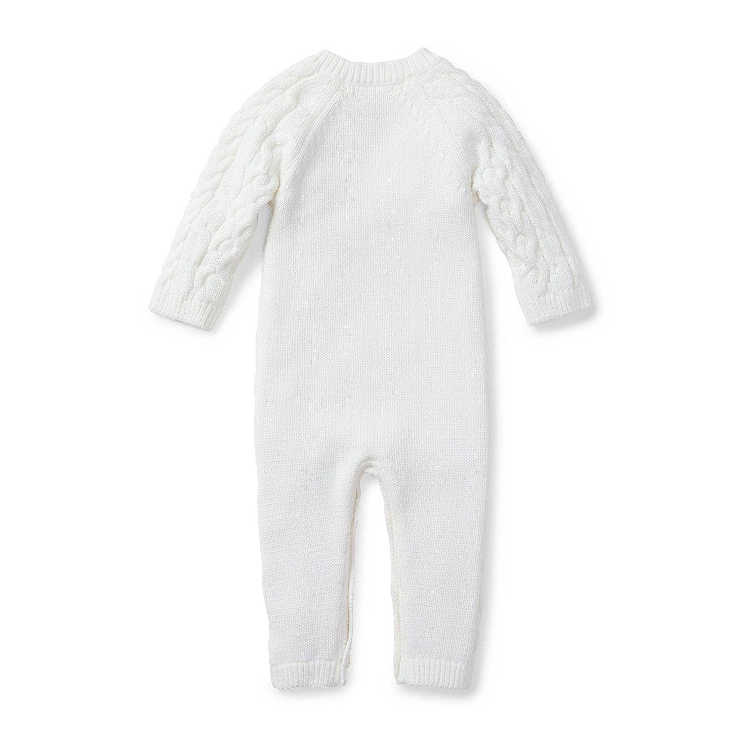 Image of Organic Cable Knit Sweater Romper